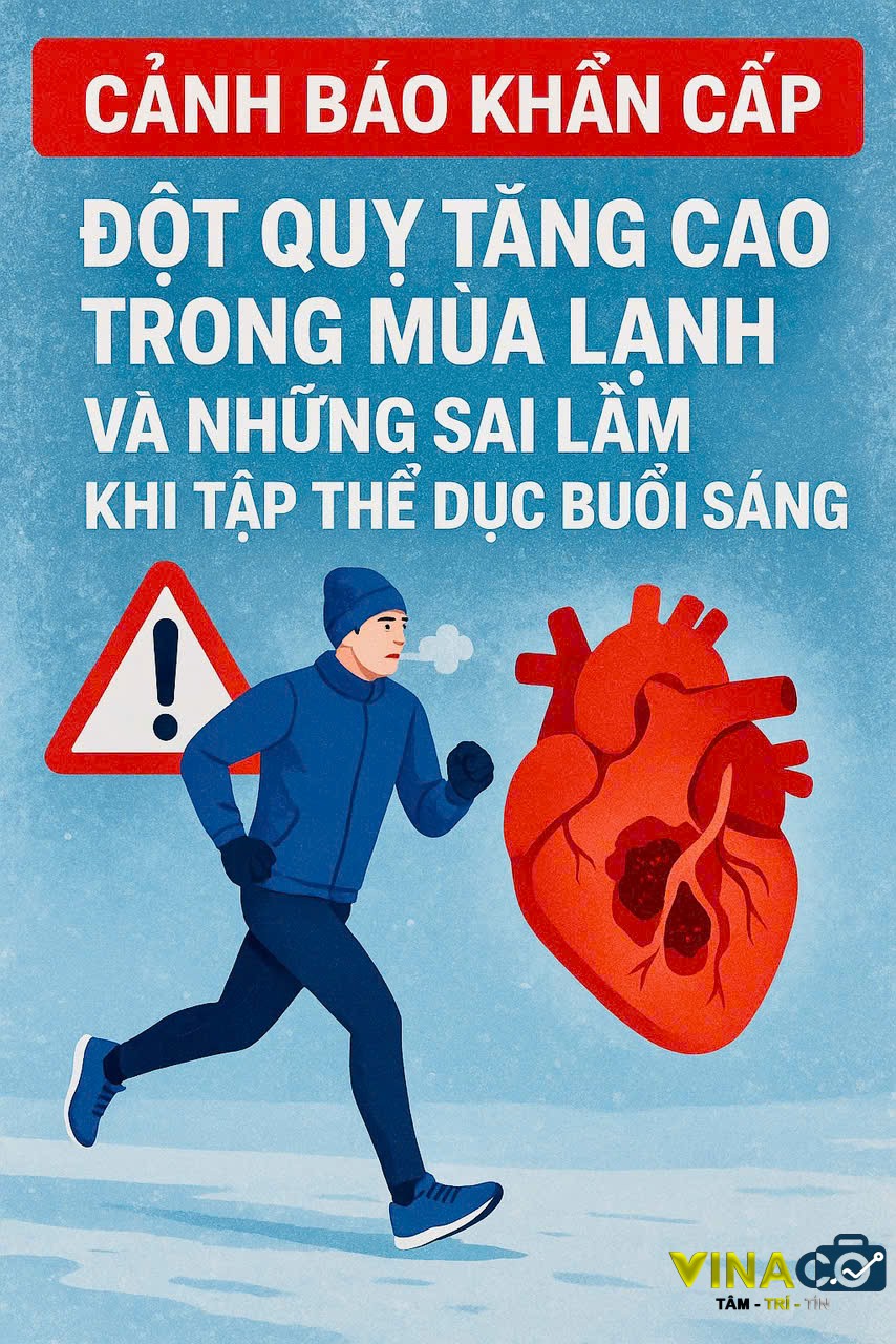 ⚠️ CẢNH BÁO KHẨN CẤP: ĐỘT QUỴ TĂNG CAO TRONG MÙA LẠNH VÀ NHỮNG SAI LẦM KHI TẬP THỂ DỤC BUỔI SÁNG